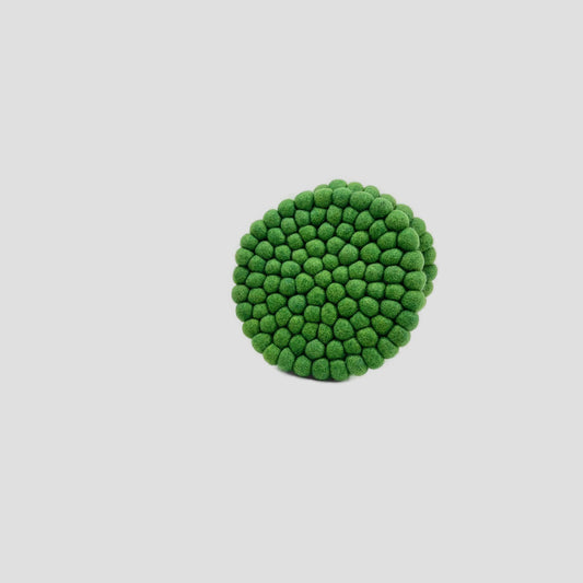 Green Round Felt Trivet