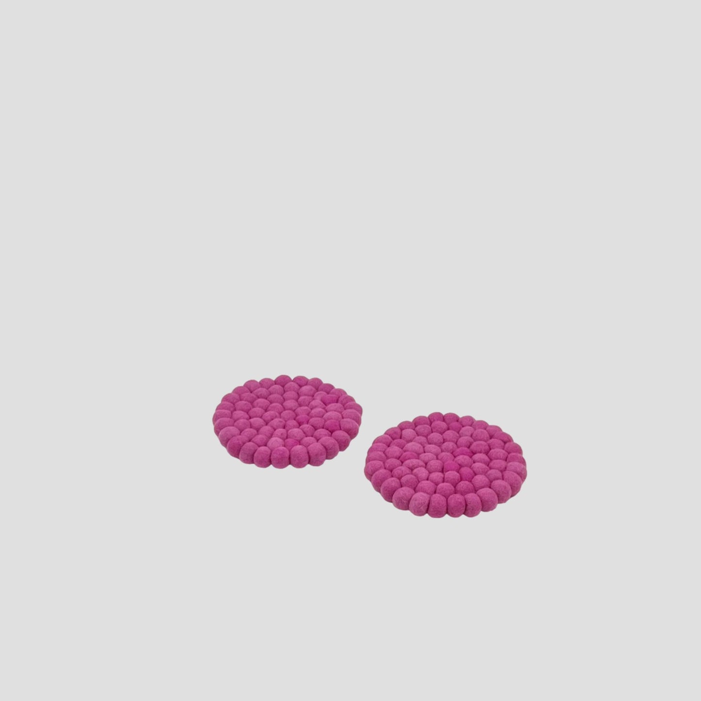 Pink Round Felt Ball Trivet