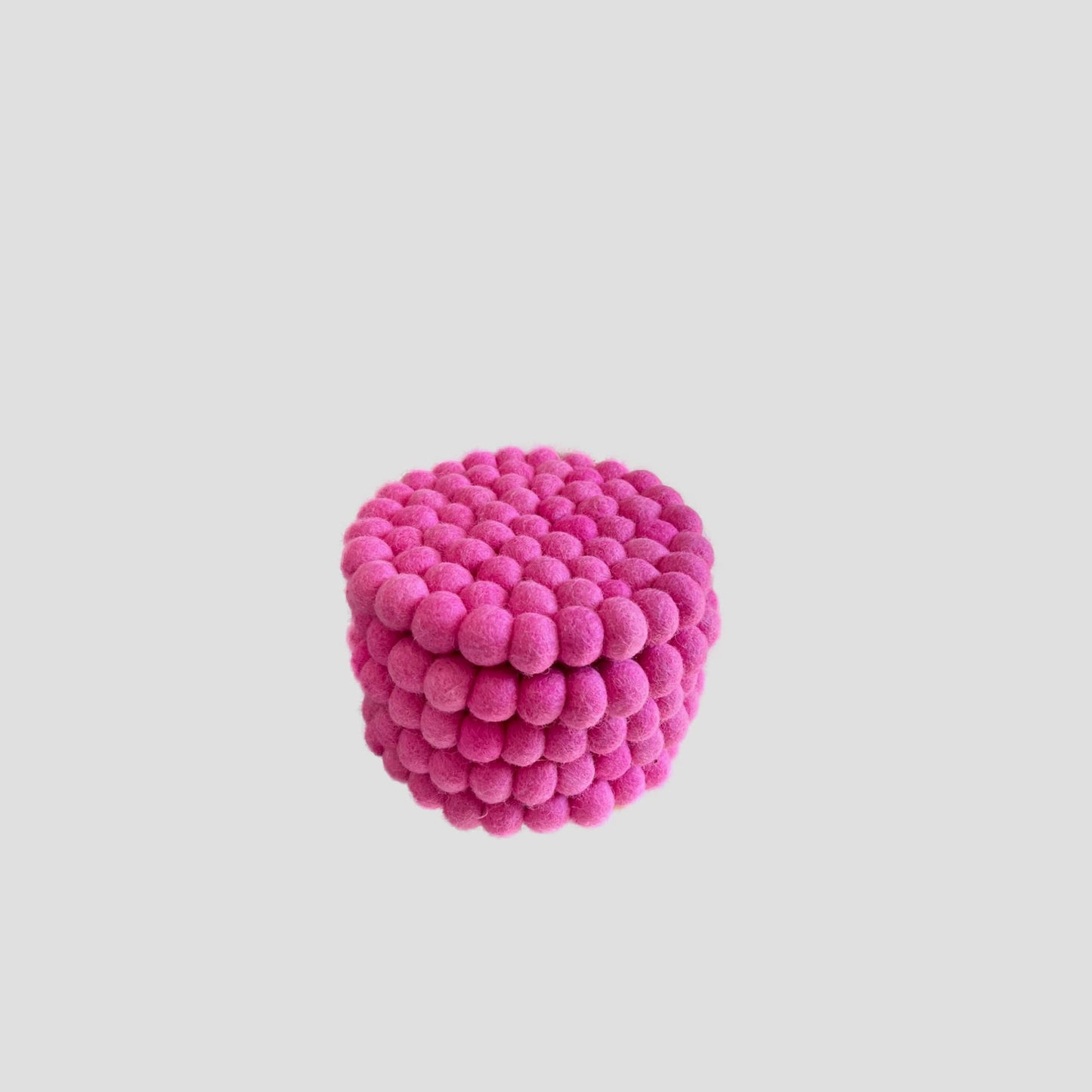 Pink Round Felt Ball Trivet