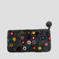 Charcoal Gray Felt Dotted Coin Purse, Mobile Purse