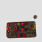 Brown Felt Dotted Coin Purse, Mobile Purse