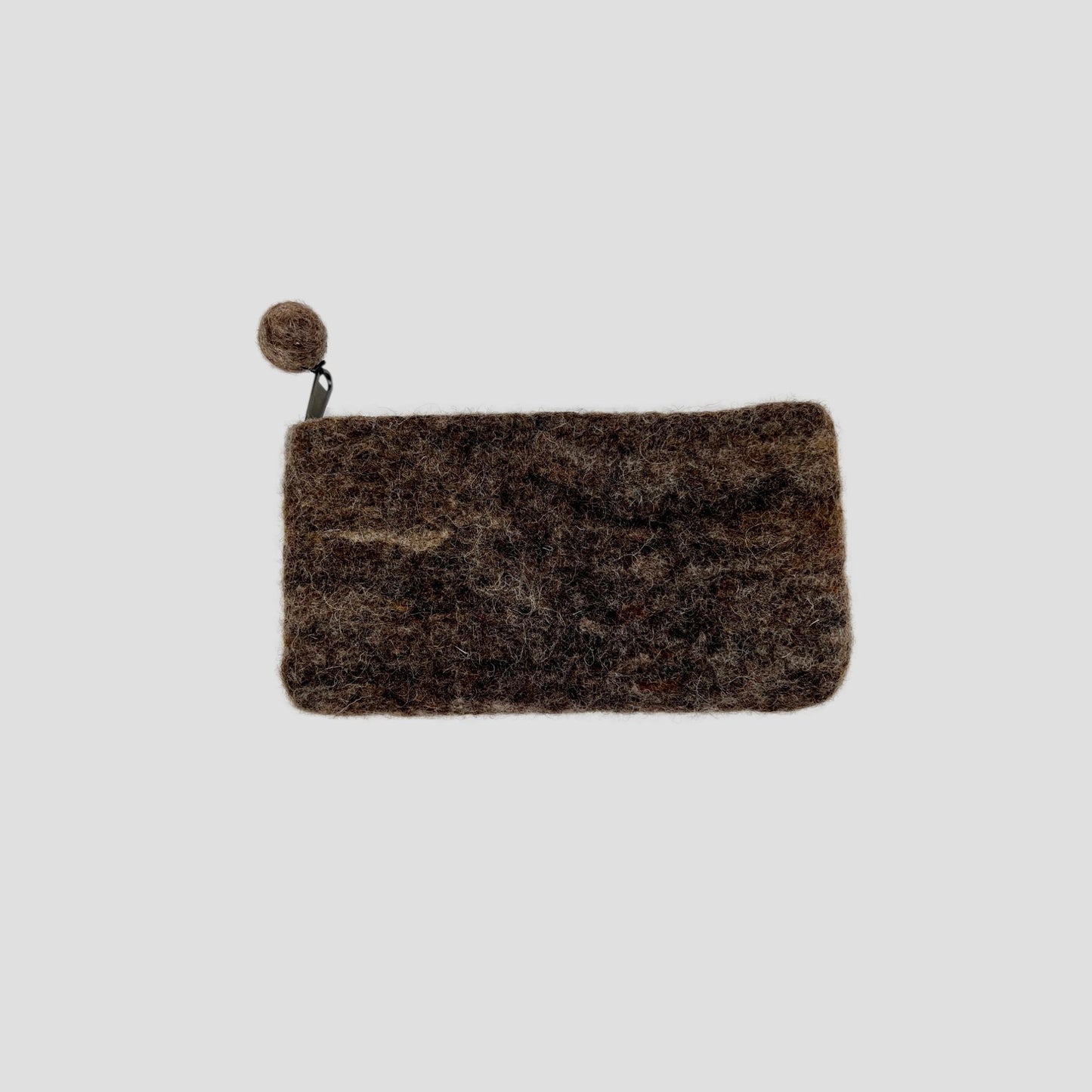 Brown Felt Dotted Coin Purse, Mobile Purse