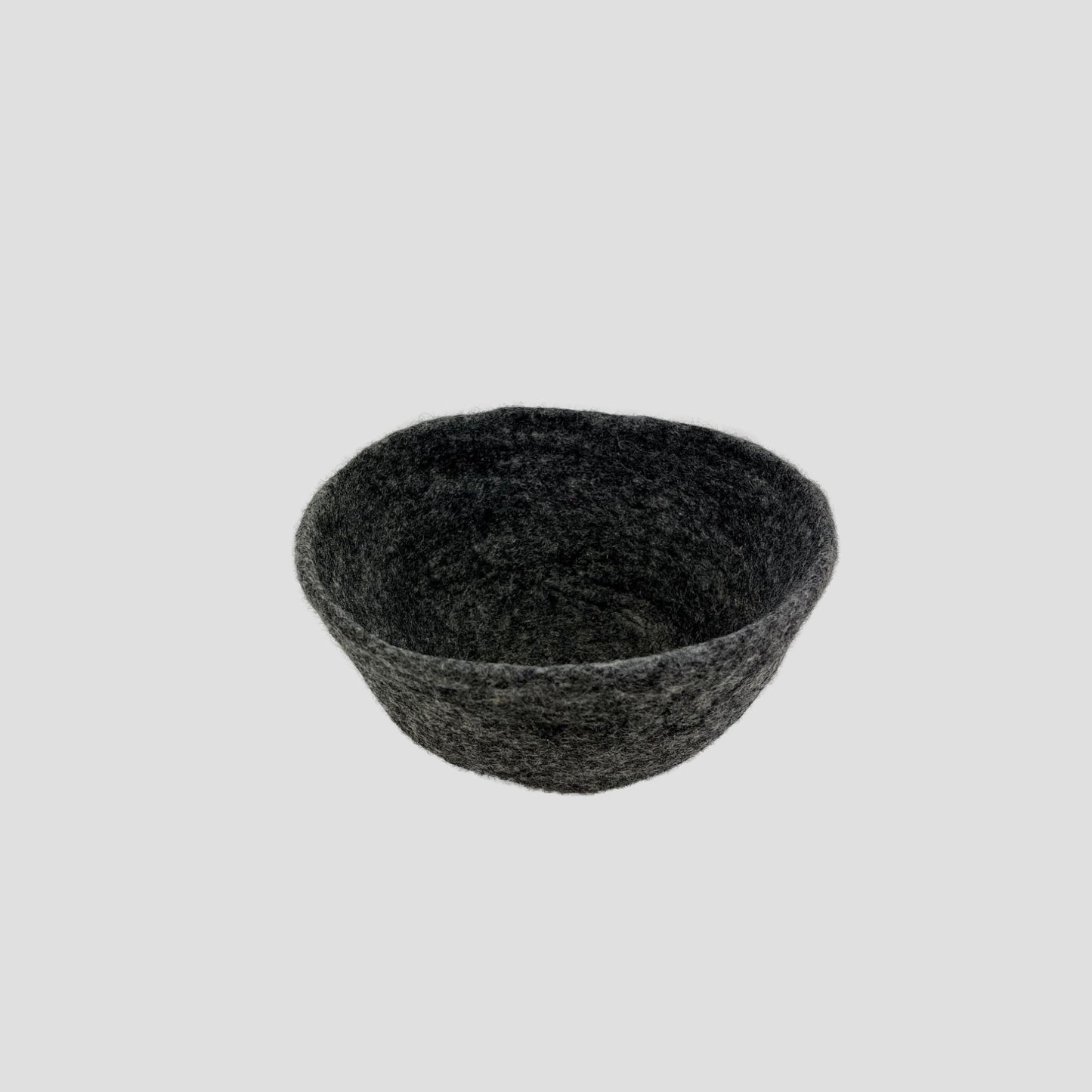 Wet Felted Charcoal Gray Bowl