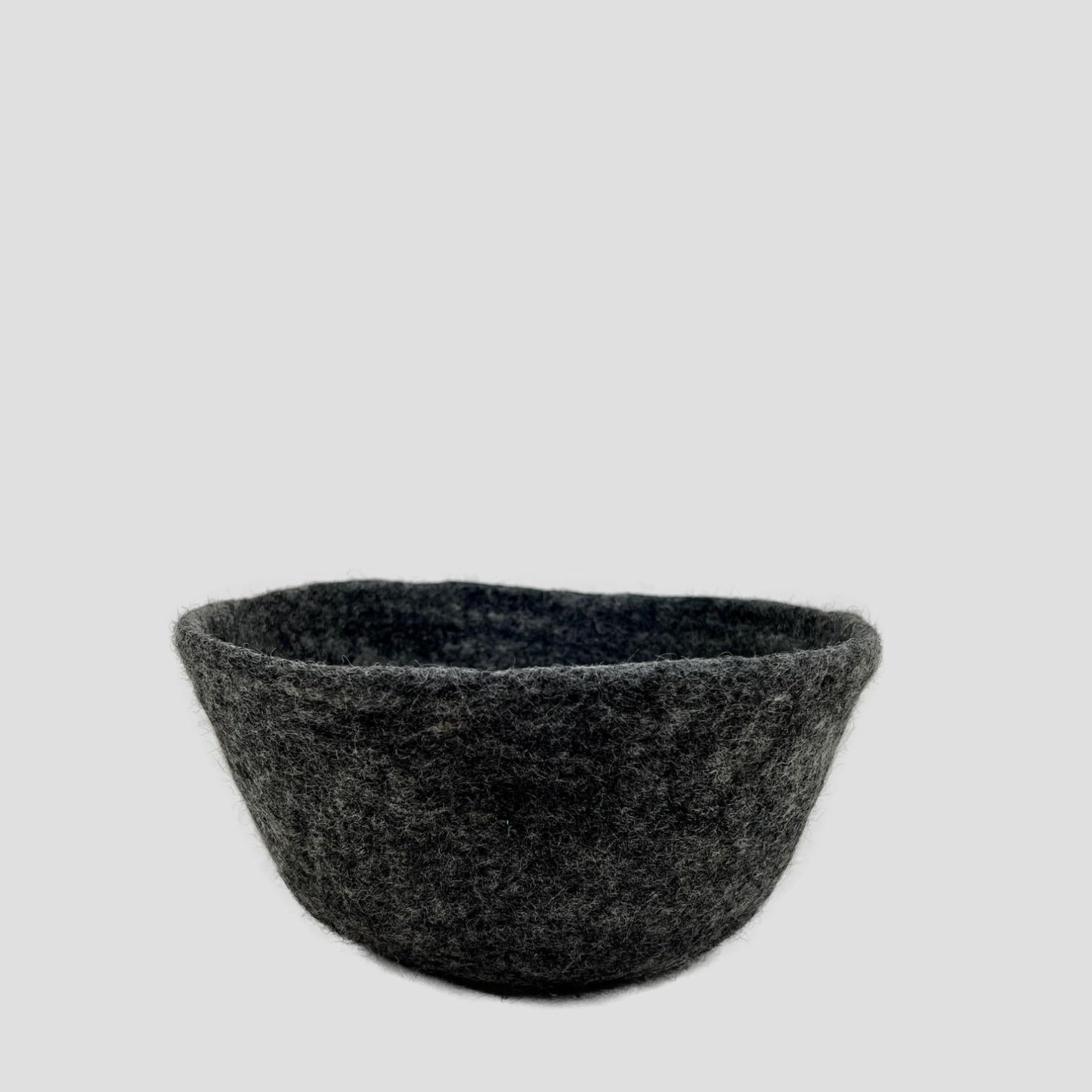 Wet Felted Charcoal Gray Bowl
