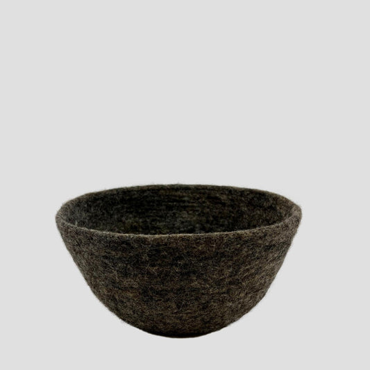 Wet Felted Dark Gray Bowl
