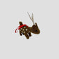 Christmas Ornament Dark Burlap Rain Deer
