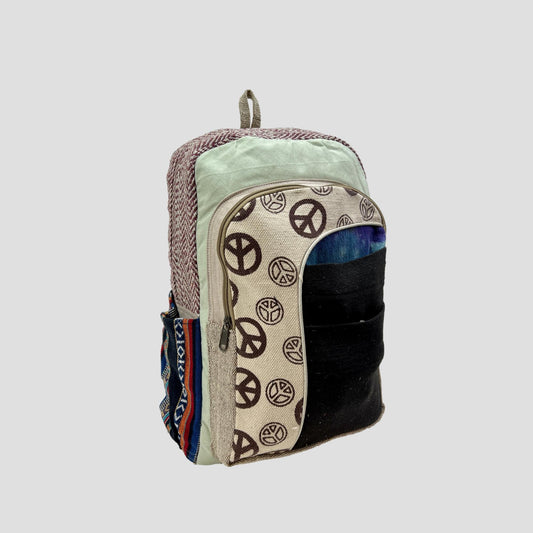 Printed Peace Hemp & Cotton Backpack