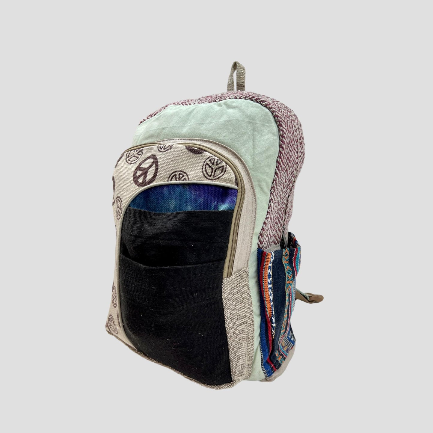 Printed Peace Hemp & Cotton Backpack
