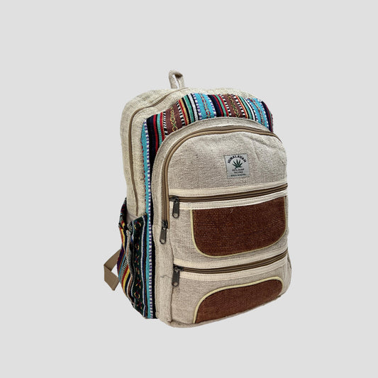 Brown Patch Hemp & Cotton Backpack