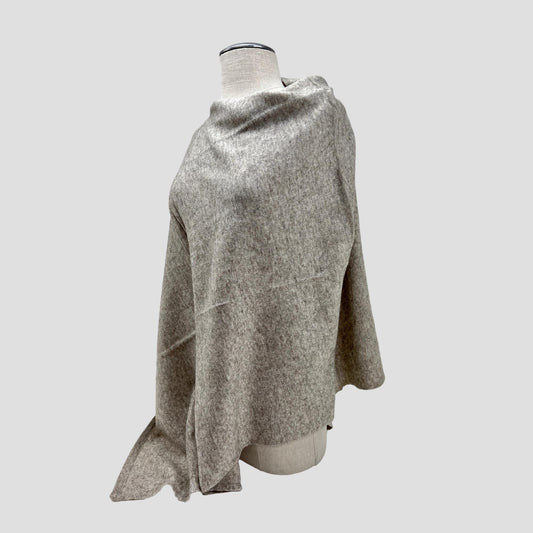 Light Brown Shoulder-Neck  Cashmere Poncho