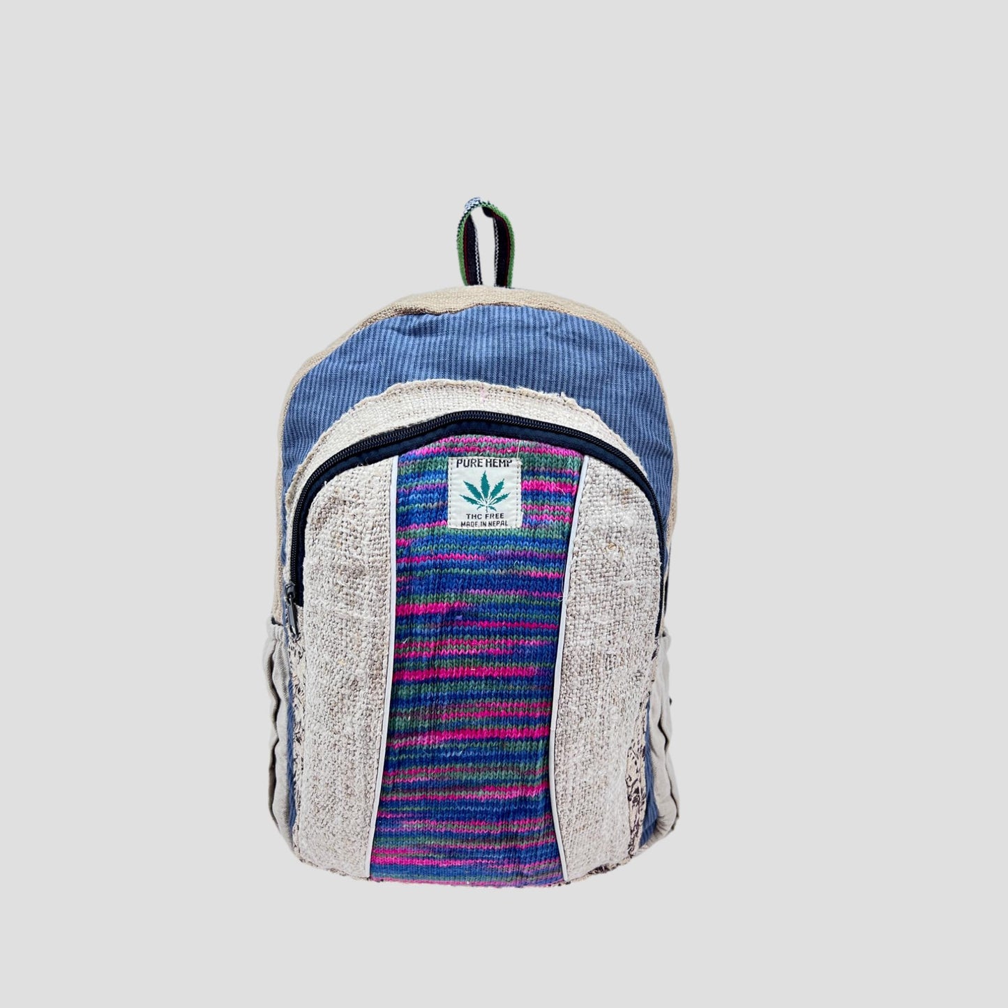 Cotton Knitted Patch Hemp & Cotton Backpack