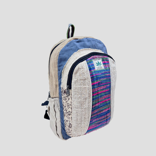 Cotton Knitted Patch Hemp & Cotton Backpack