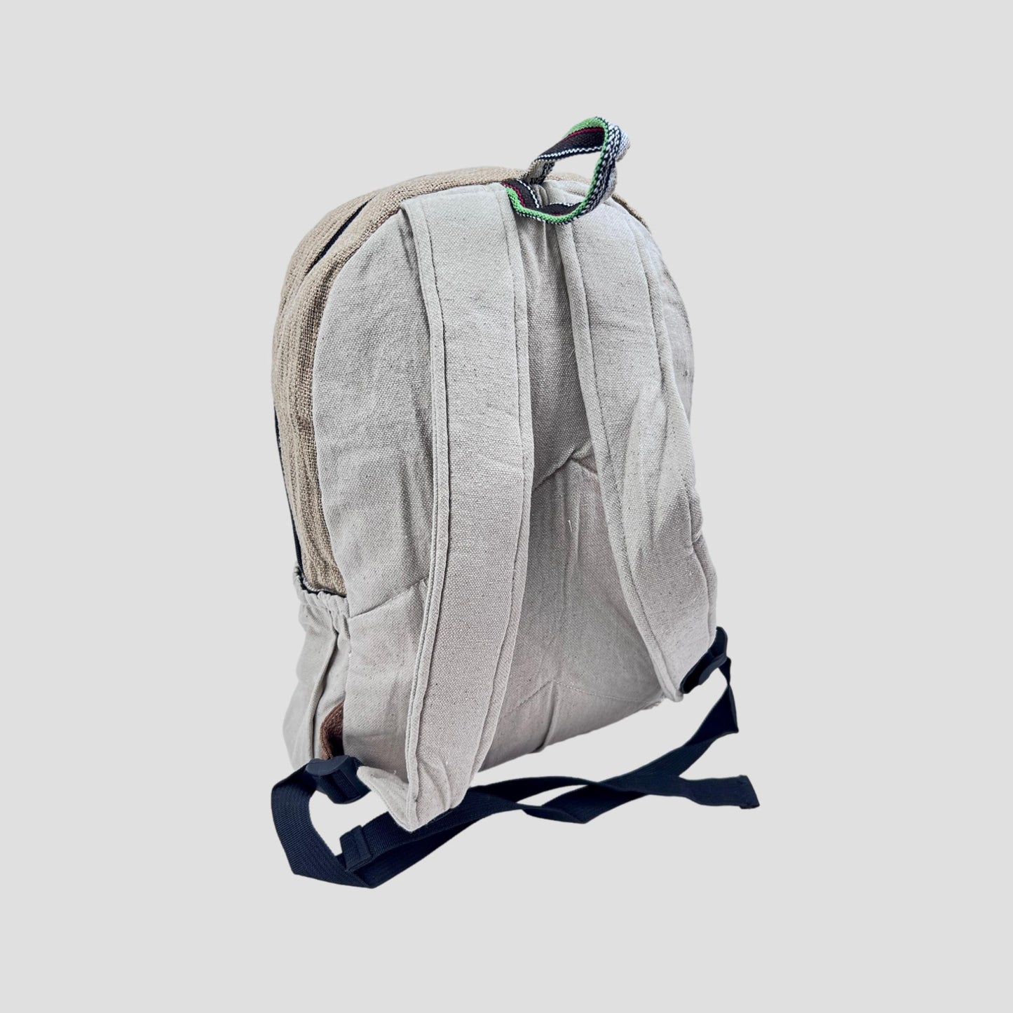 Cotton Knitted Patch Hemp & Cotton Backpack