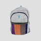 Purple, Orange, Brown, Blue Patch Hemp & Cotton Backpack