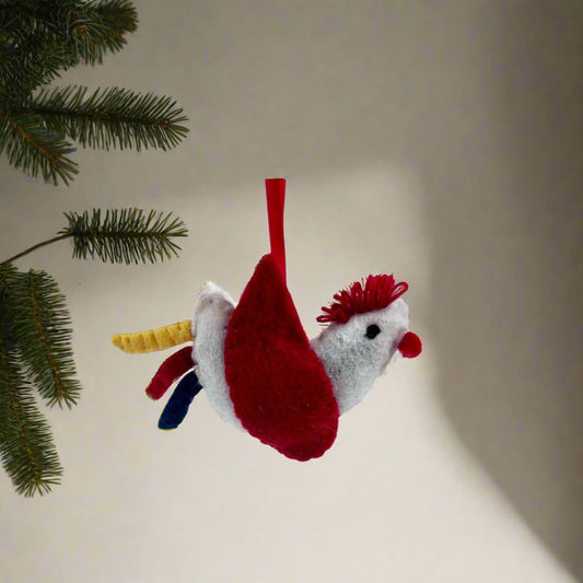 Decorate Felt Chicken Christmas Ornaments