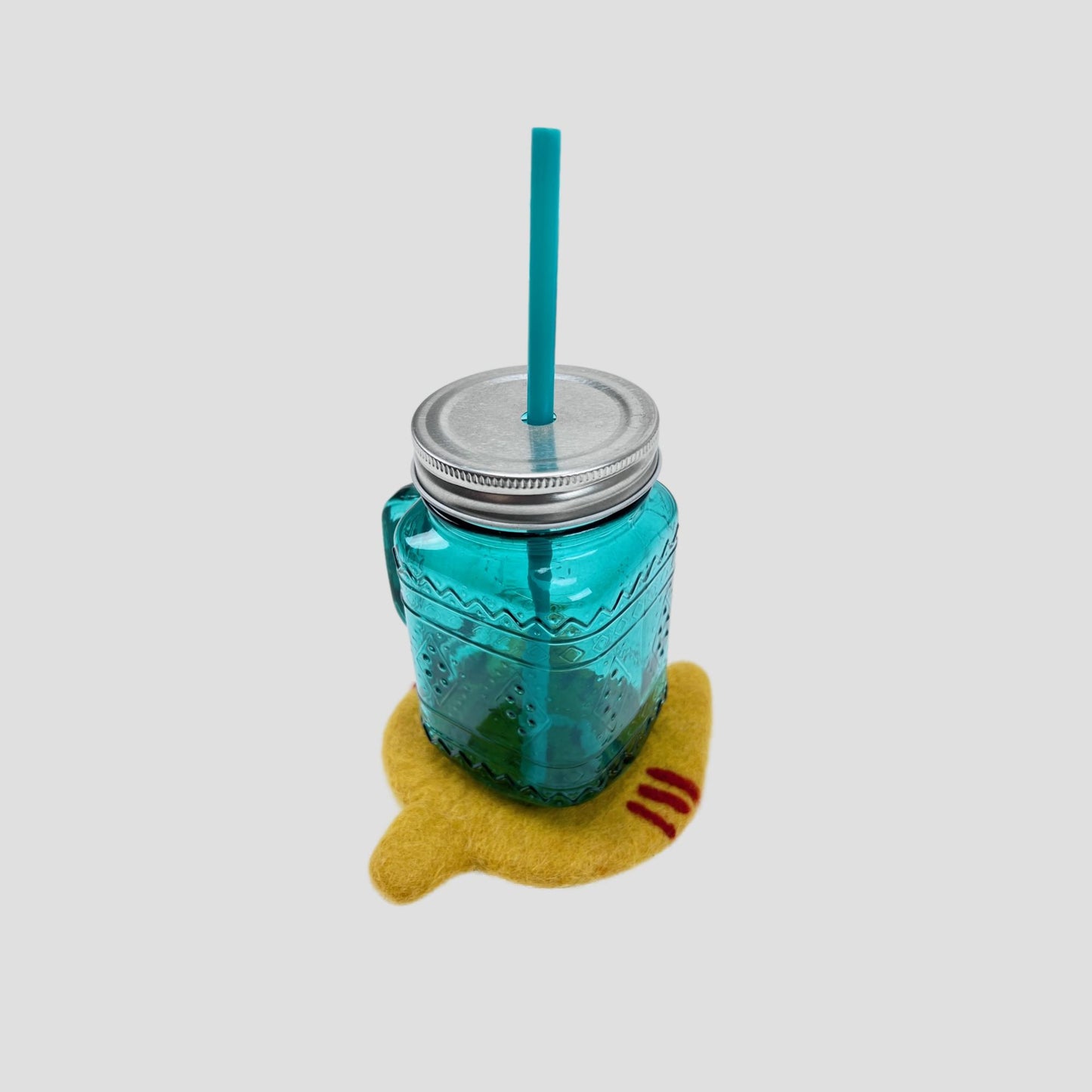 Kitty Head Coaster, Cup holder Set Of 2 Pieces