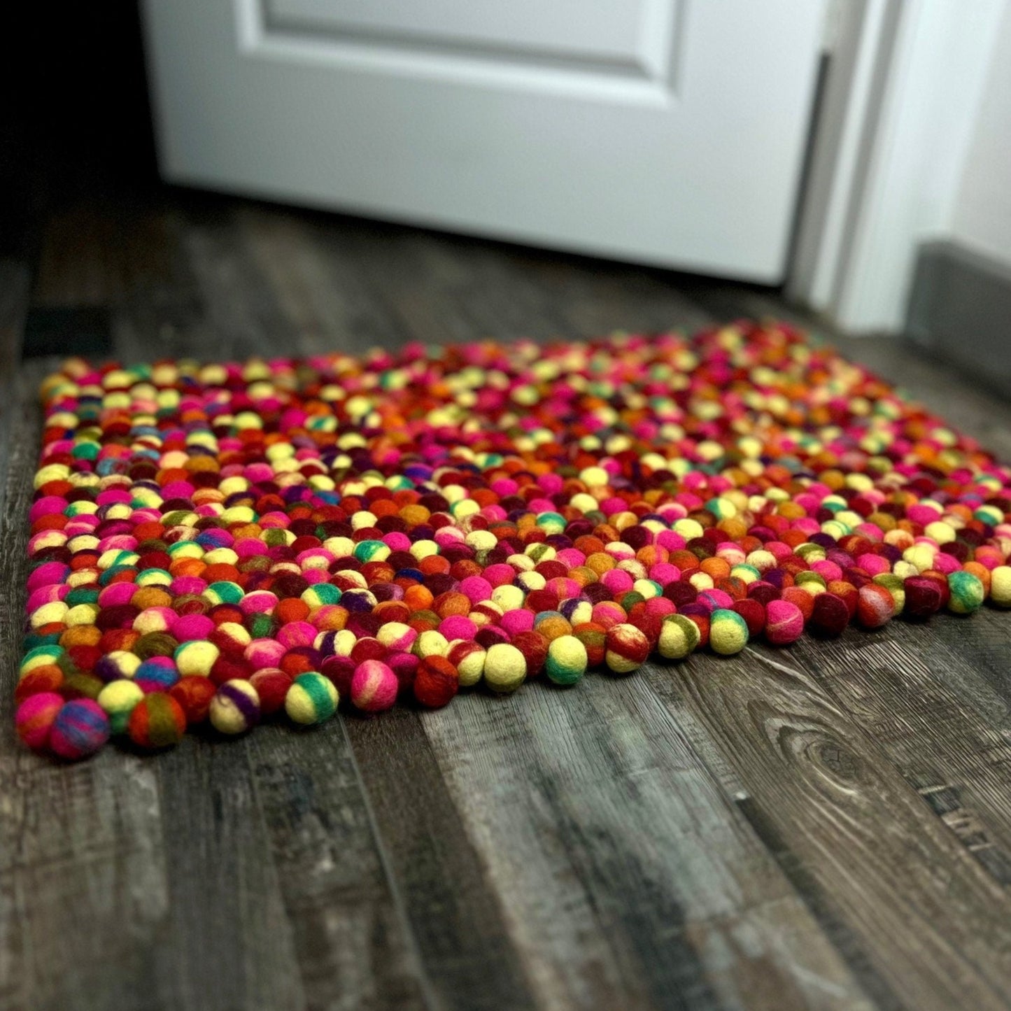 Décor Durable Felt Ball Door Mat