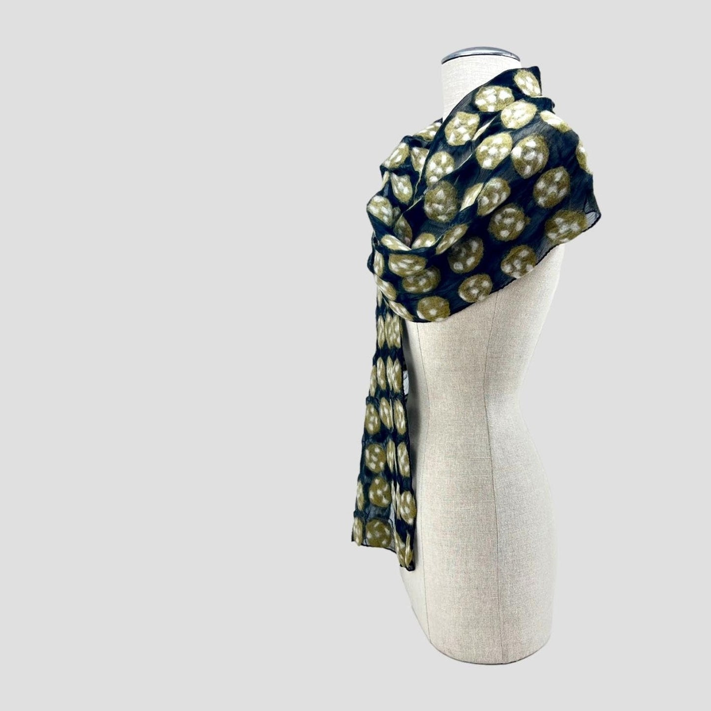 Spotted Merino Wool Felt Scarf